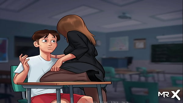SummertimeSaga – Teacher sat on top and gave her reward E1 # 55